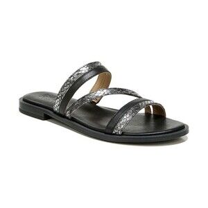 Naturalizer Women Black Silver Liley Strappy Sandals 6
